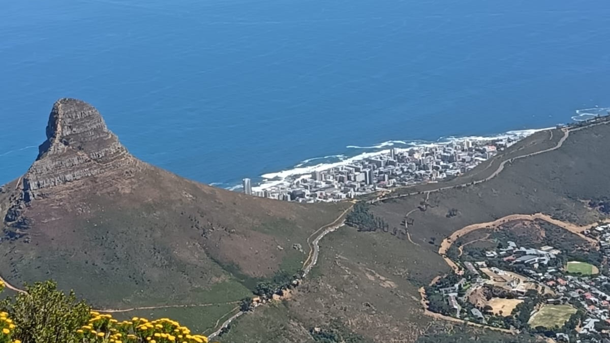 Lion's Head and Cape Town from above